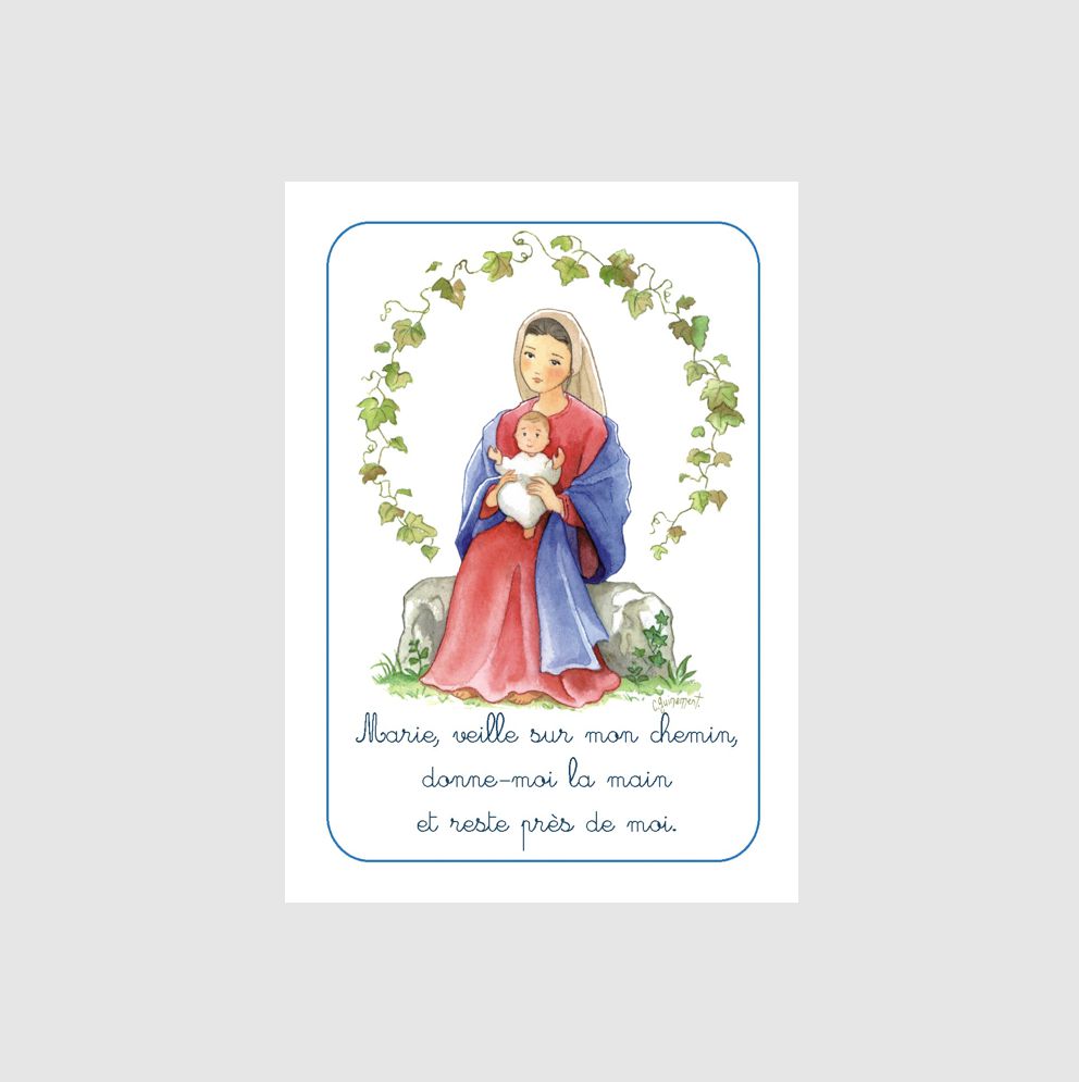 Image de communion de la Vierge à l'enfant
