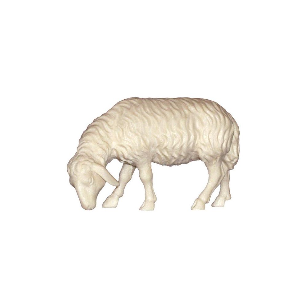 Santon en bois - mouton broutant