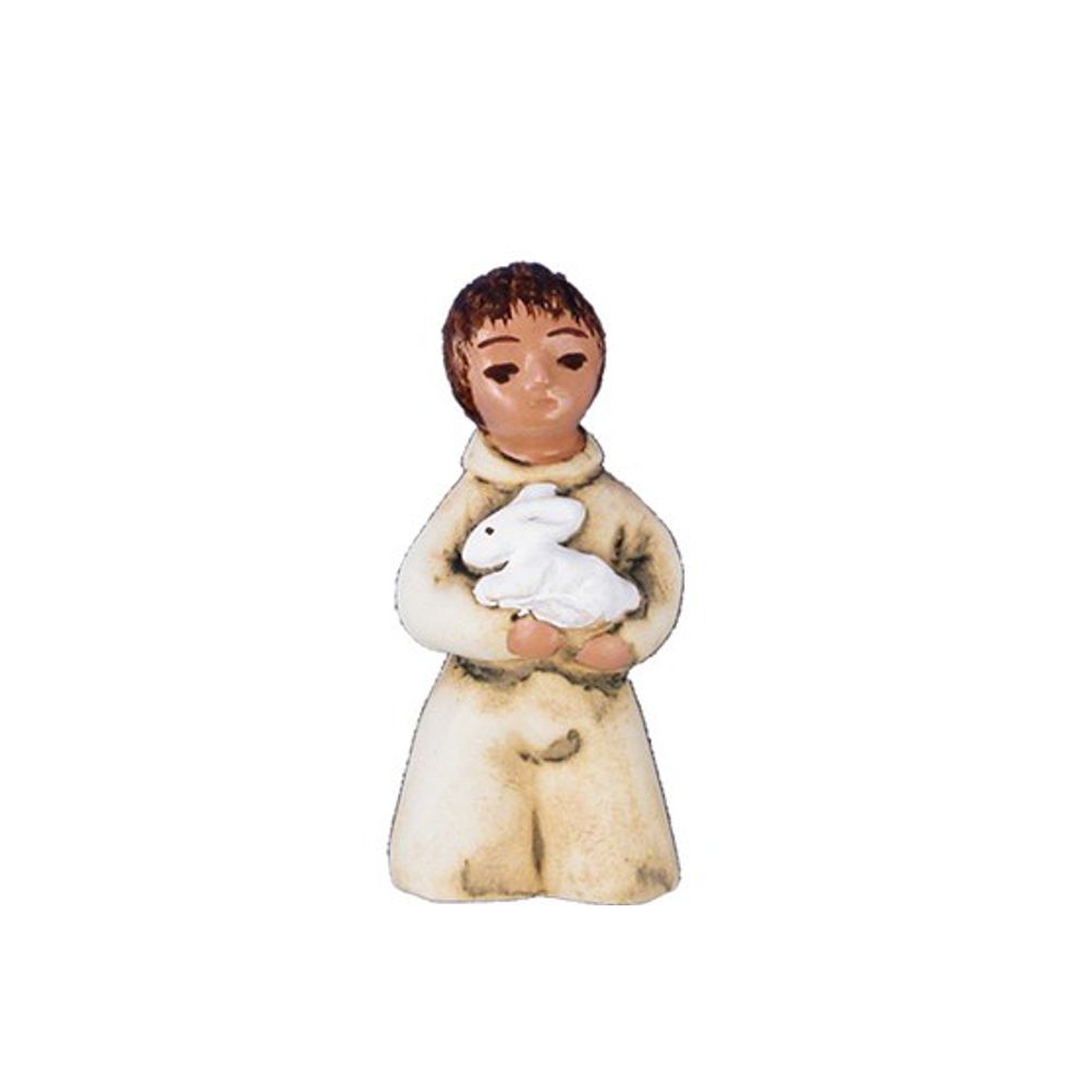 Santon Grataloup - Le garçon et son petit lapin - Séraphin Créations vente et fabrication d'objet religieux