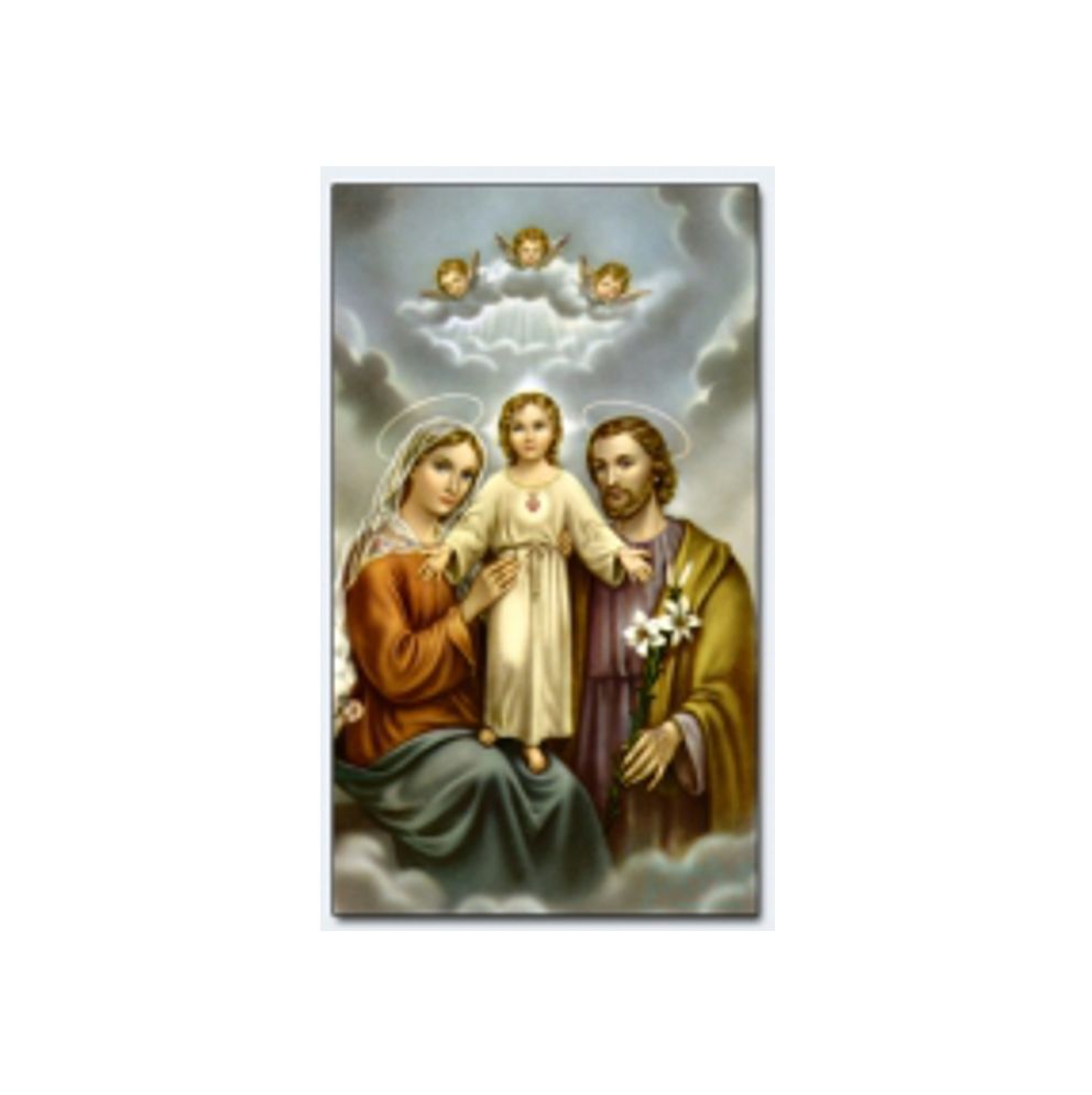 image de la Sainte Famille avec anges