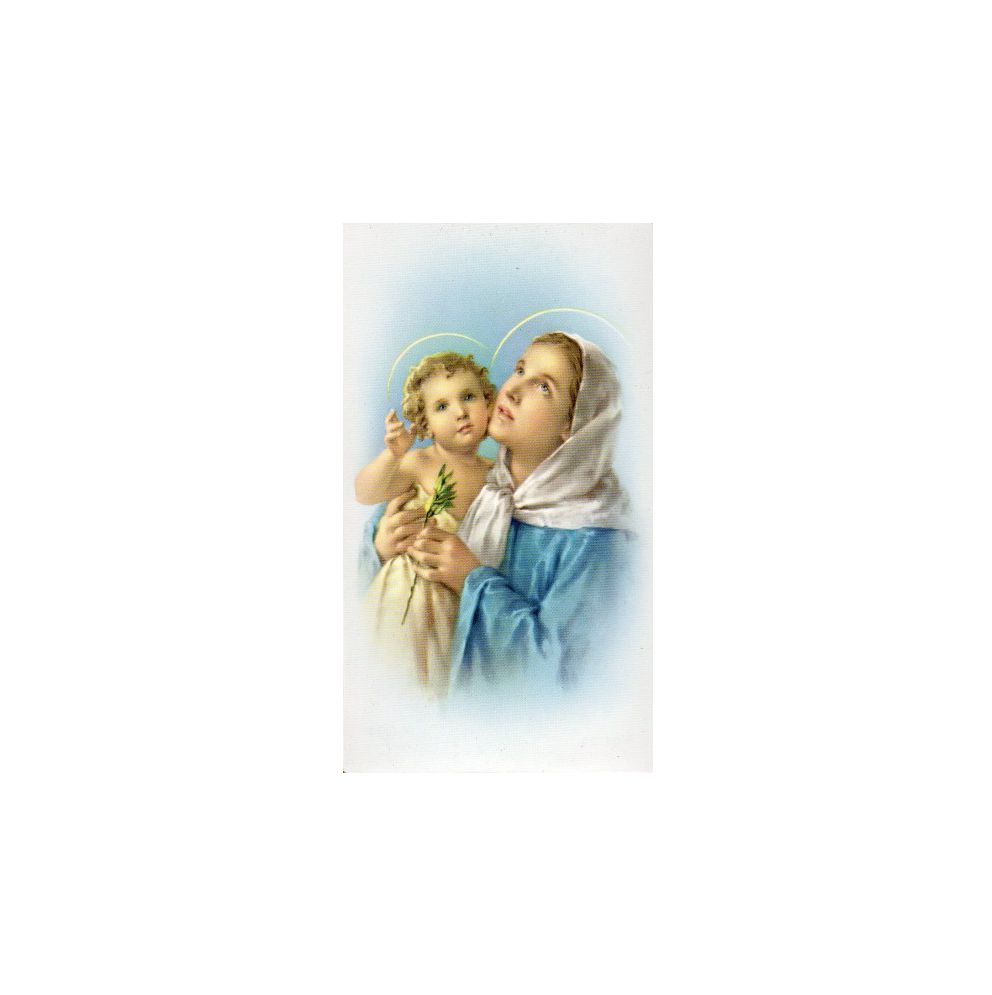 Image -Vierge à l'enfant - bleu
