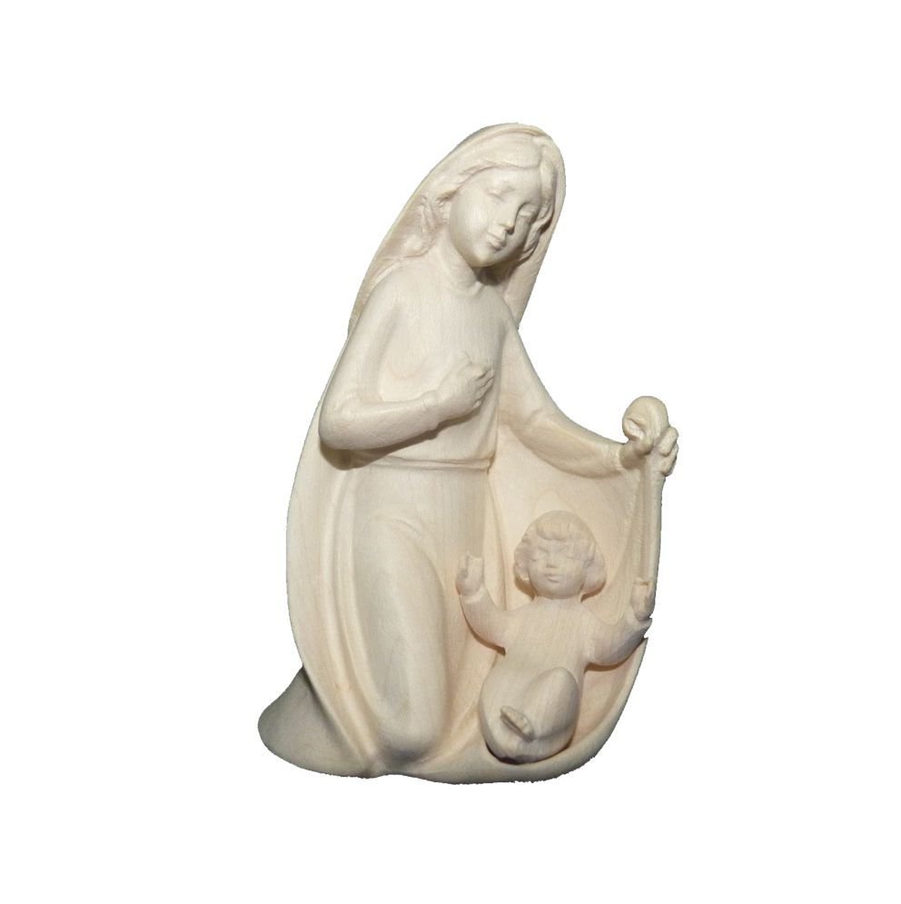 Statue religieuse Vierge à l'enfant en bois - Séraphin Créations vente et fabrication d'objets religieux
